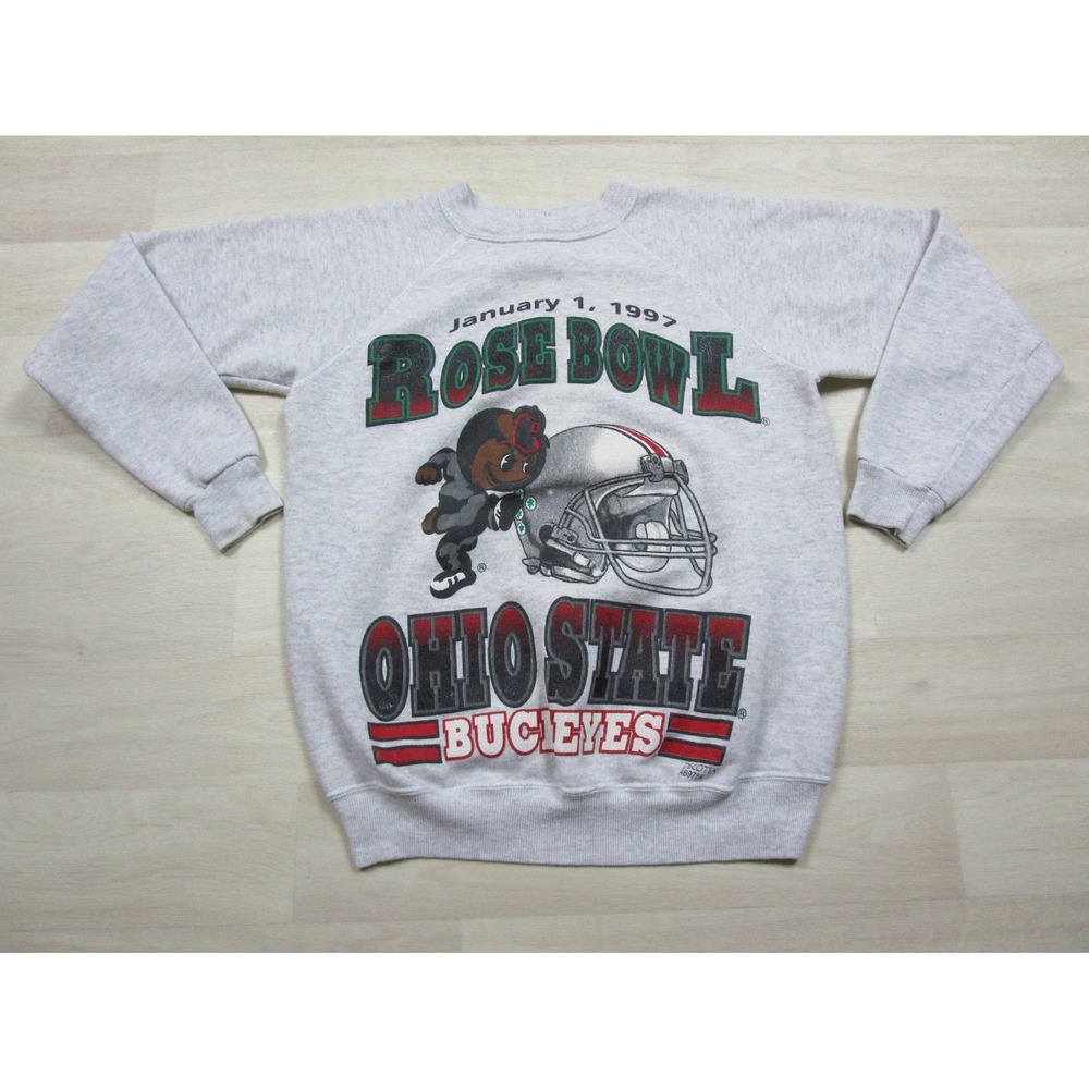 Vintage 90s Ohio State Buckeyes Crewneck Sweatshirt Youth (L) Rose Bowl 1997